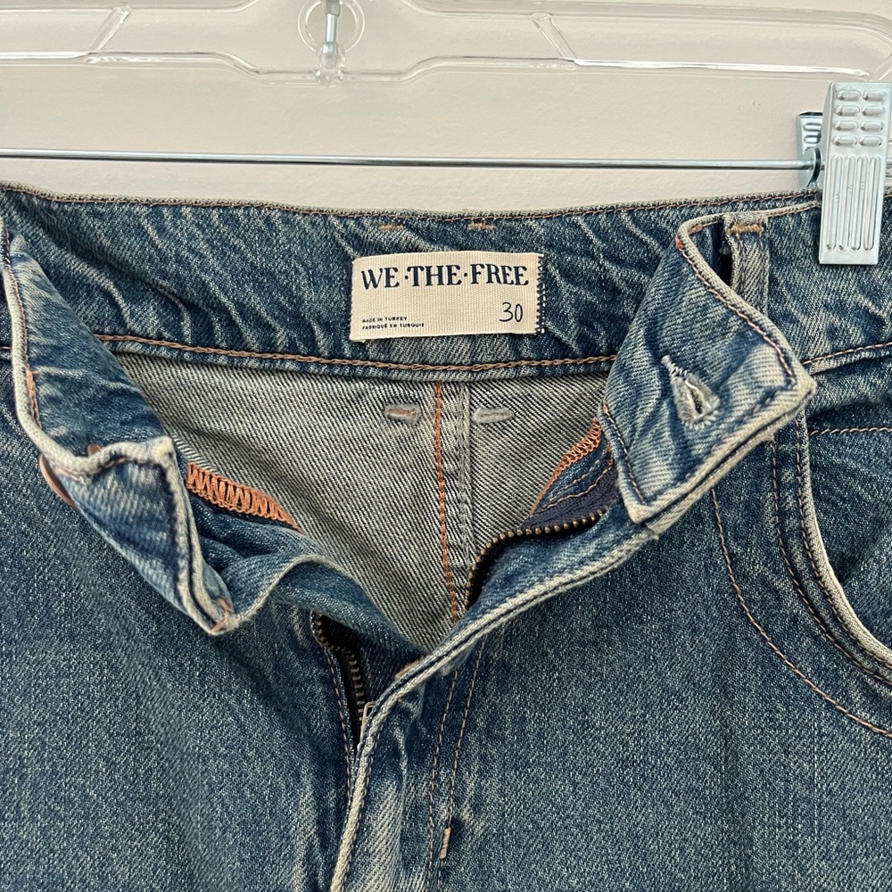 Free People - We The Free Wide Leg Blue Jeans